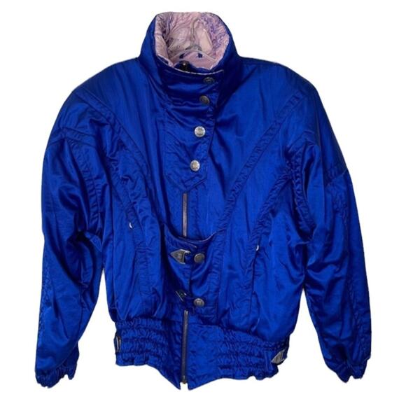 Vintage Kaelin Skiing Finesse Blue Ski Snow Snowboard Jacket Size 12 Medium - Picture 1 of 14